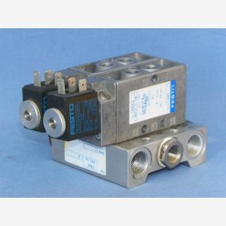 Festo pneumatic block for 2 valves 9982